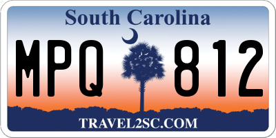 SC license plate MPQ812