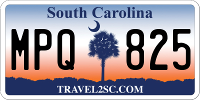 SC license plate MPQ825