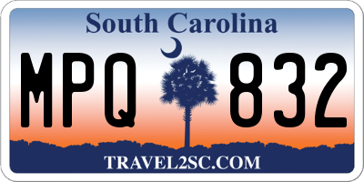 SC license plate MPQ832