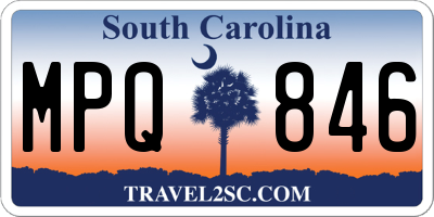 SC license plate MPQ846