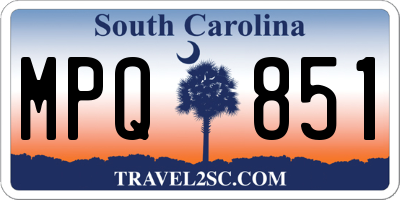 SC license plate MPQ851