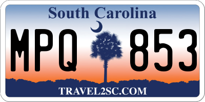 SC license plate MPQ853