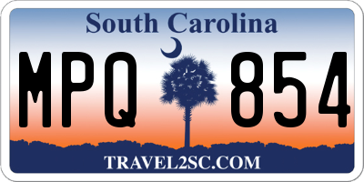 SC license plate MPQ854