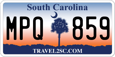 SC license plate MPQ859