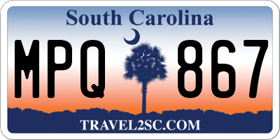 SC license plate MPQ867