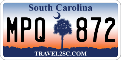 SC license plate MPQ872