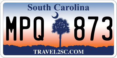 SC license plate MPQ873