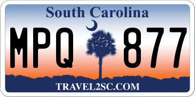 SC license plate MPQ877