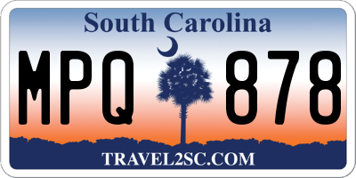 SC license plate MPQ878