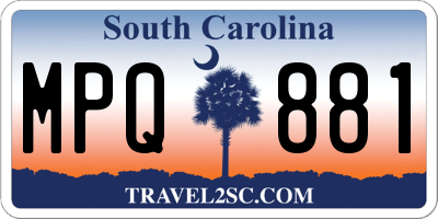 SC license plate MPQ881