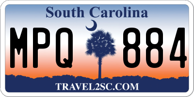SC license plate MPQ884