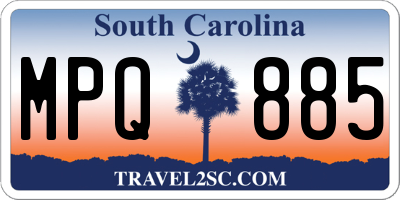 SC license plate MPQ885