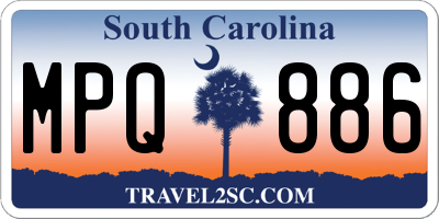 SC license plate MPQ886