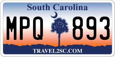 SC license plate MPQ893