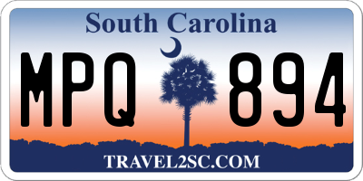 SC license plate MPQ894
