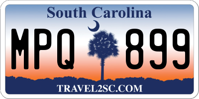 SC license plate MPQ899