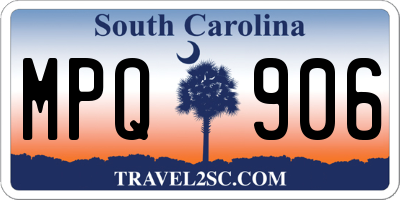 SC license plate MPQ906