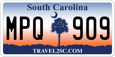 SC license plate MPQ909