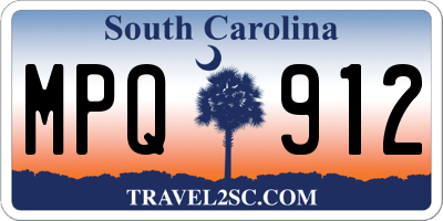 SC license plate MPQ912