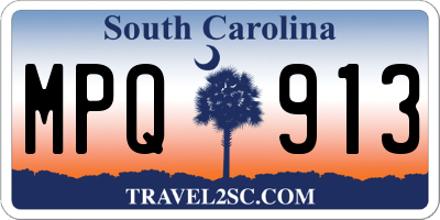 SC license plate MPQ913
