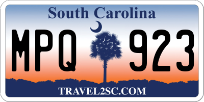 SC license plate MPQ923