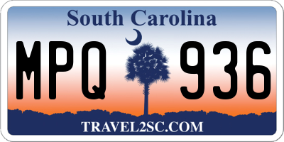 SC license plate MPQ936
