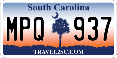 SC license plate MPQ937