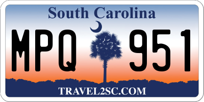 SC license plate MPQ951