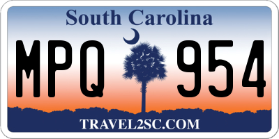 SC license plate MPQ954