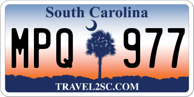 SC license plate MPQ977