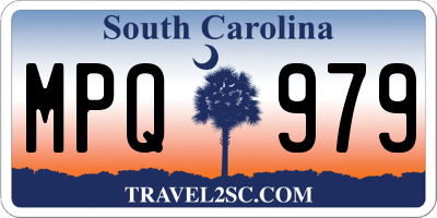 SC license plate MPQ979