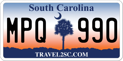 SC license plate MPQ990