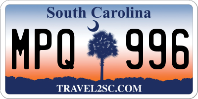SC license plate MPQ996