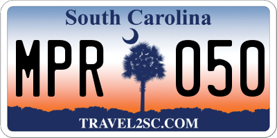 SC license plate MPR050