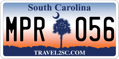 SC license plate MPR056
