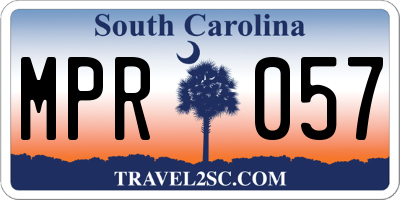 SC license plate MPR057