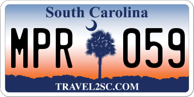 SC license plate MPR059