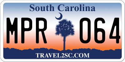 SC license plate MPR064