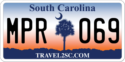 SC license plate MPR069