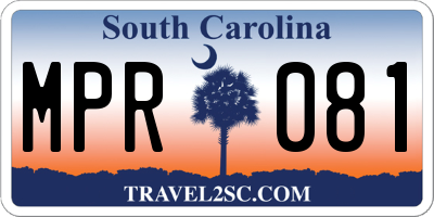 SC license plate MPR081