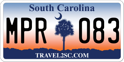 SC license plate MPR083