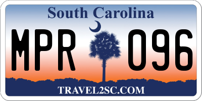 SC license plate MPR096