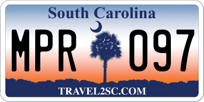 SC license plate MPR097