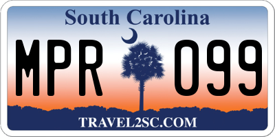 SC license plate MPR099