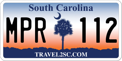 SC license plate MPR112