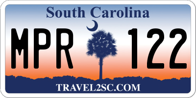 SC license plate MPR122