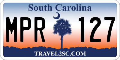 SC license plate MPR127