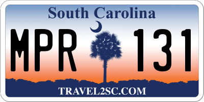 SC license plate MPR131