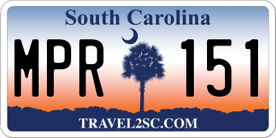 SC license plate MPR151