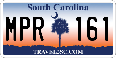 SC license plate MPR161